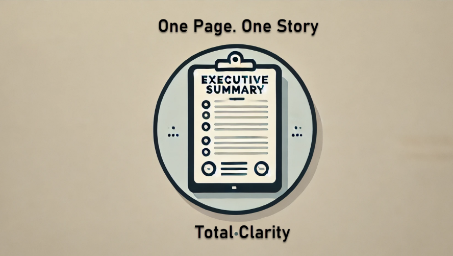 The Executive Summary: One Page. One Story. Total Clarity.